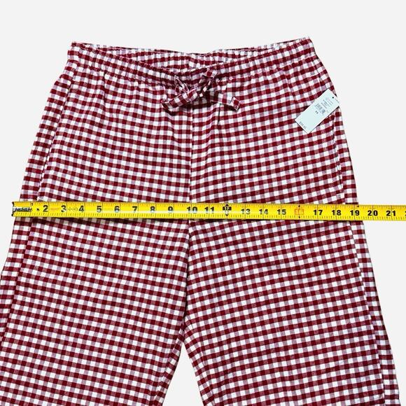 Gap Adult Unisex Softest Cotton Flannel PJ Pants Red White Gingham Plaid XS NEW - Picture 8 of 15